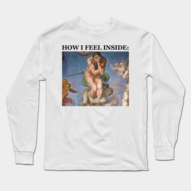 Michelangelo Art Meme Long Sleeve T-Shirt by LittleBao